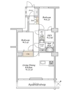 セレーノ大宮E【6階】の間取り