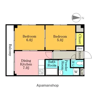 ドミノ三橋マンション【2階】の間取り