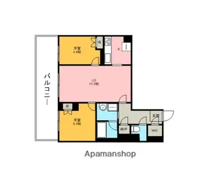 ドゥーエ大宮【11階】の間取り