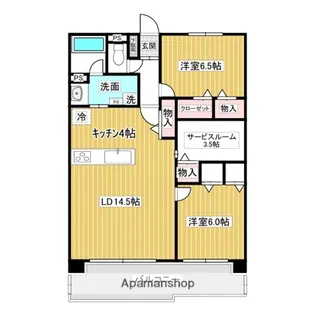 パティオタワー大宮【9階】の間取り