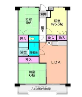 平和マンション【4階】の間取り