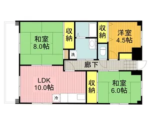 大成第3ハイツ【4階】の間取り