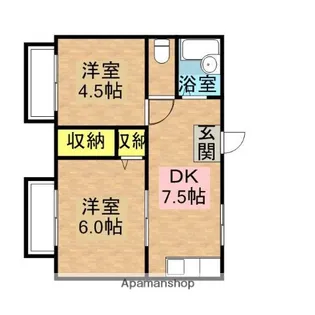 石田ハイツD棟【103号室】の間取り
