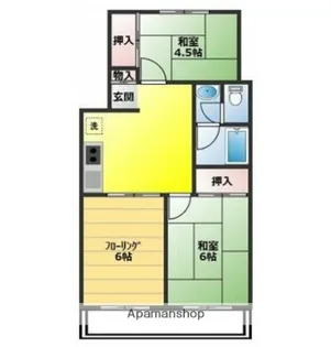 第10ユーセーハイツ大宮公園【202号室】の間取り