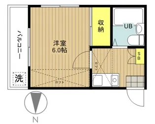レアル指扇【103号室号室】の間取り