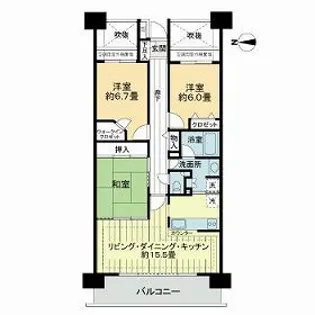ライオンズマンション大宮高鼻町【11階】の間取り