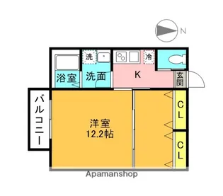 キャメル西大宮ⅦA棟【203号室】の間取り