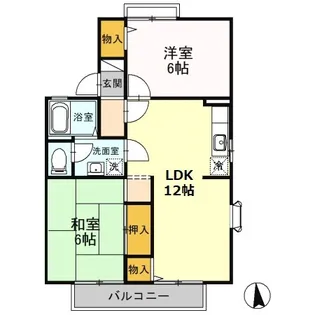 エステートJUN【1階】の間取り