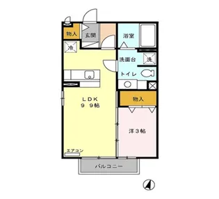 サンハイム大成【102.号室】の間取り