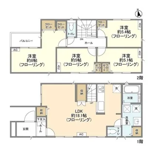 埼玉県さいたま市北区日進町1丁目【一戸建】の間取り