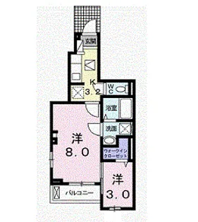 サウスエムⅢ【1階】の間取り