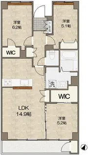 CROTH OMIYA(クロス大宮)【6階】の間取り