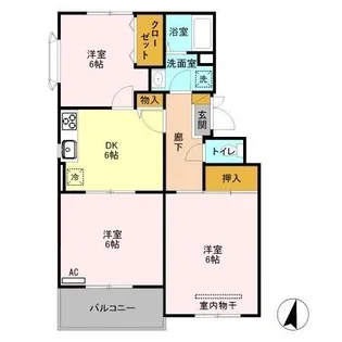 ヴァンベール山口 A【3階】の間取り