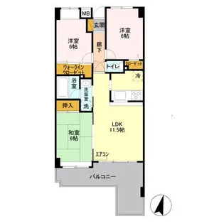 ブリリアント【4階】の間取り