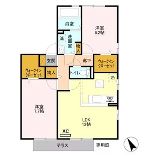 クレアシティさいたま【1階】の間取り