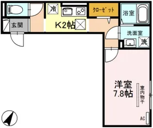 アブリール【1階】の間取り
