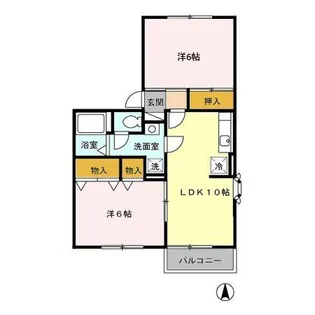 サンボナール 北館【2階】の間取り