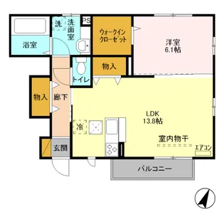 ポルト ボヌール【1階】の間取り