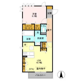 ハイムラフォーレ Ⅲ【1階】の間取り
