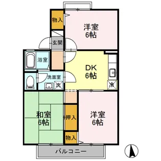 エステートJUN【1階】の間取り