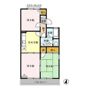 エクシールベルテ【1階】の間取り