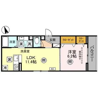 NOBLE VILLA土呂町【1階】の間取り