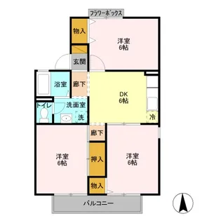 グリーンパーク櫛引 第1【2階】の間取り
