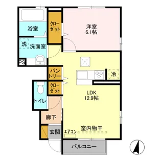 エーデルハイム C【1階】の間取り