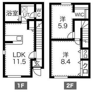 コンフォート埼玉北【1階】の間取り