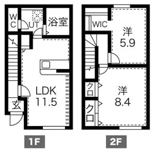 コンフォート埼玉北【1階】の間取り