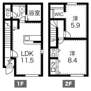 コンフォート埼玉北【1階】の間取り