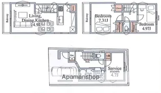 埼玉県さいたま市大宮区土手町3丁目【一戸建】の間取り