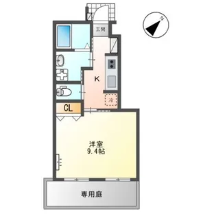 ベッシア・ノーブル【1階】の間取り