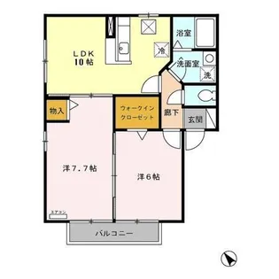 サンパティーク C館【2階】の間取り