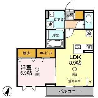 パルクみつまめ【3階】の間取り