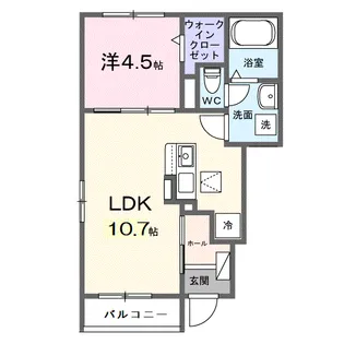 オルタンシア・チェーロ【1階】の間取り