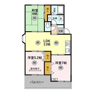 サンヴァリー I【3階】の間取り