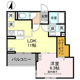 NOBLE VILLA東大成【1階】の間取り