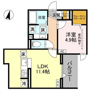 NOBLE VILLA東大成【1階】の間取り