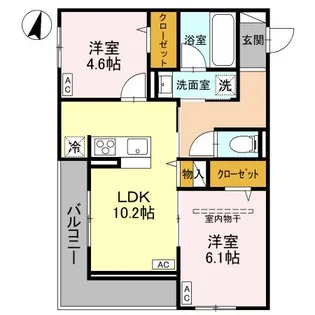 NOBLE VILLA東大成【3階】の間取り