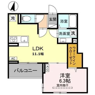 NOBLE VILLA東大成【2階】の間取り