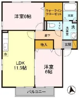 ルーナベルテ 壱番館【1階】の間取り