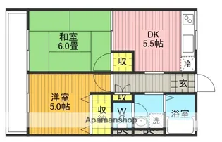 シティハイムセルティア【105号室】の間取り