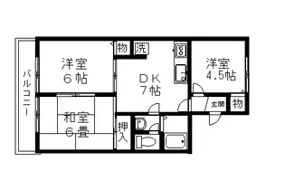 グランドール吉田【2階】の間取り