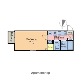 カルナ氷川【103号室】の間取り