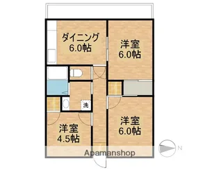 クレールいずみ【1階】の間取り