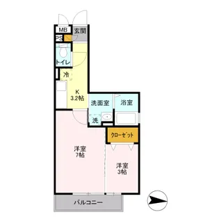 モンサン・フローラ【3階】の間取り