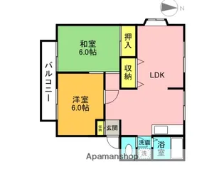 リヴィエール松江Ⅱ【101号室】の間取り