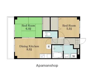 キャピタル草加【1階】の間取り