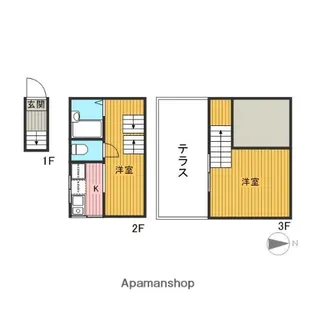 テアトロ草加【1階】の間取り